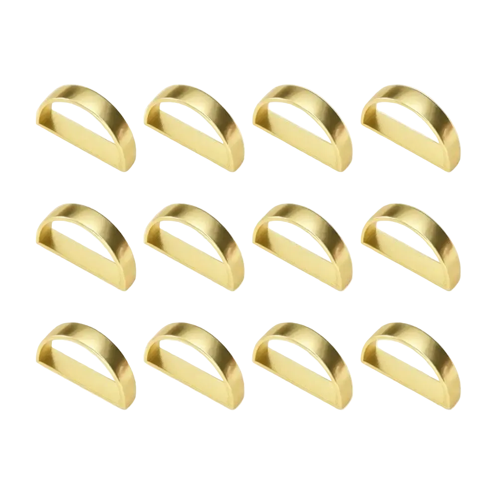 12 pçs/set anel dourado