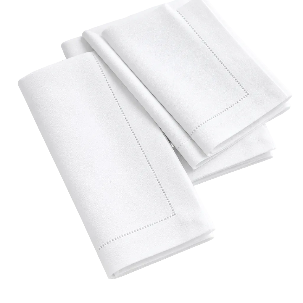 12 peças guardanapos branco 45x45cm