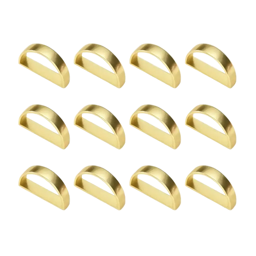 12 pçs/set anel dourado