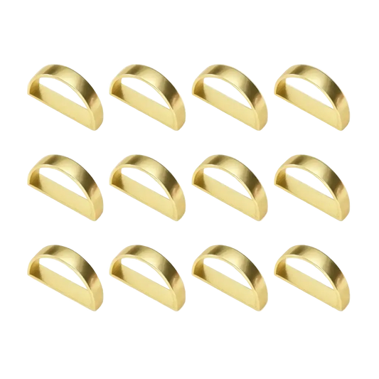 12 pçs/set anel dourado