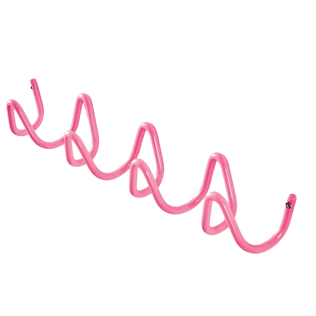 cabideiro de parede rosa 4 ganchos
