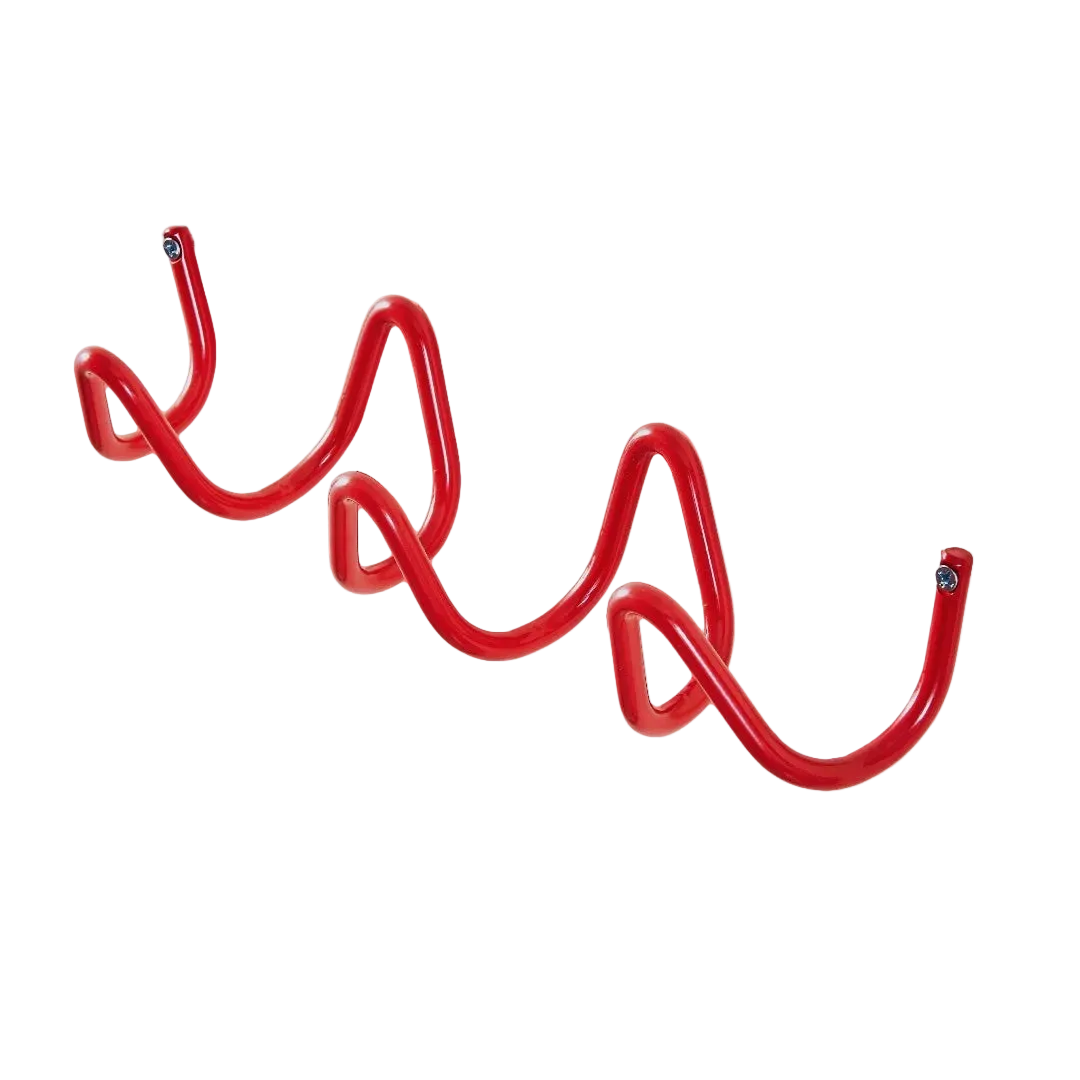 cabideiro de parede vermelho 3 ganchos
