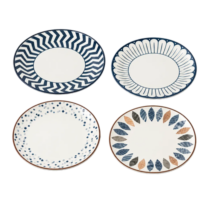 conjunto de 4 quatro pratos para lanches
