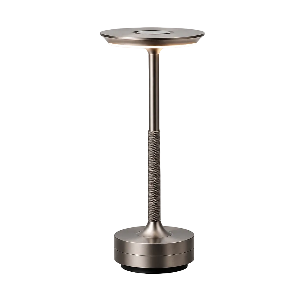 luminária de mesa champanhe