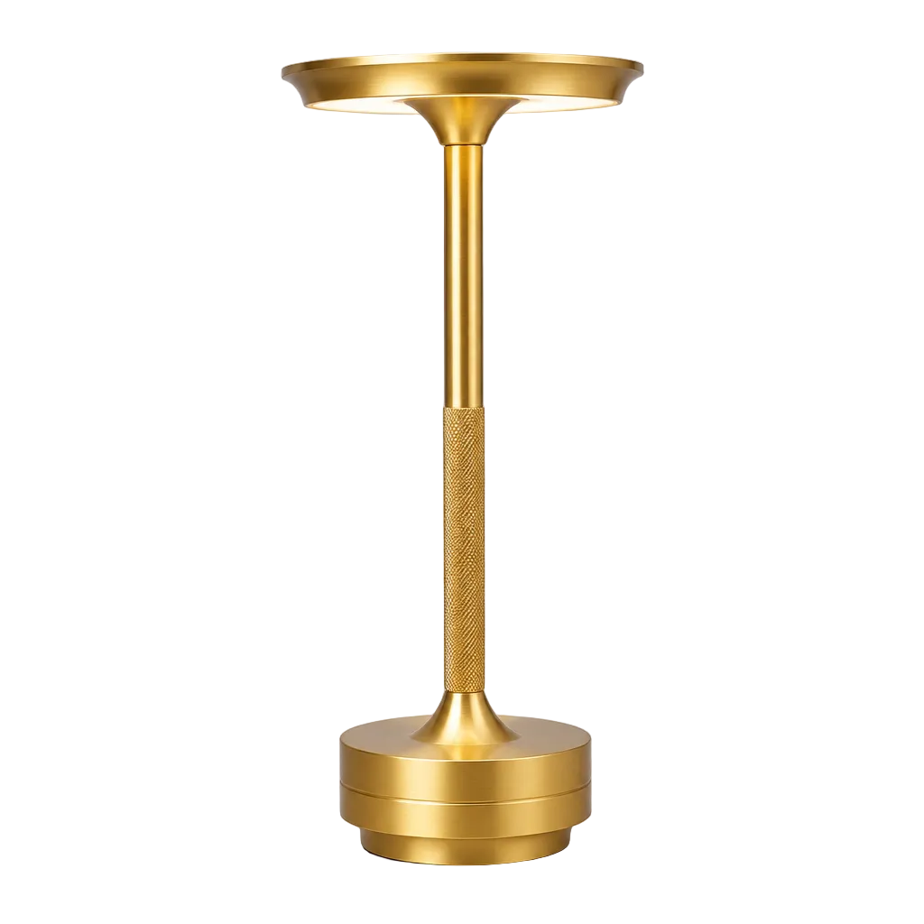 luminária de mesa dourado