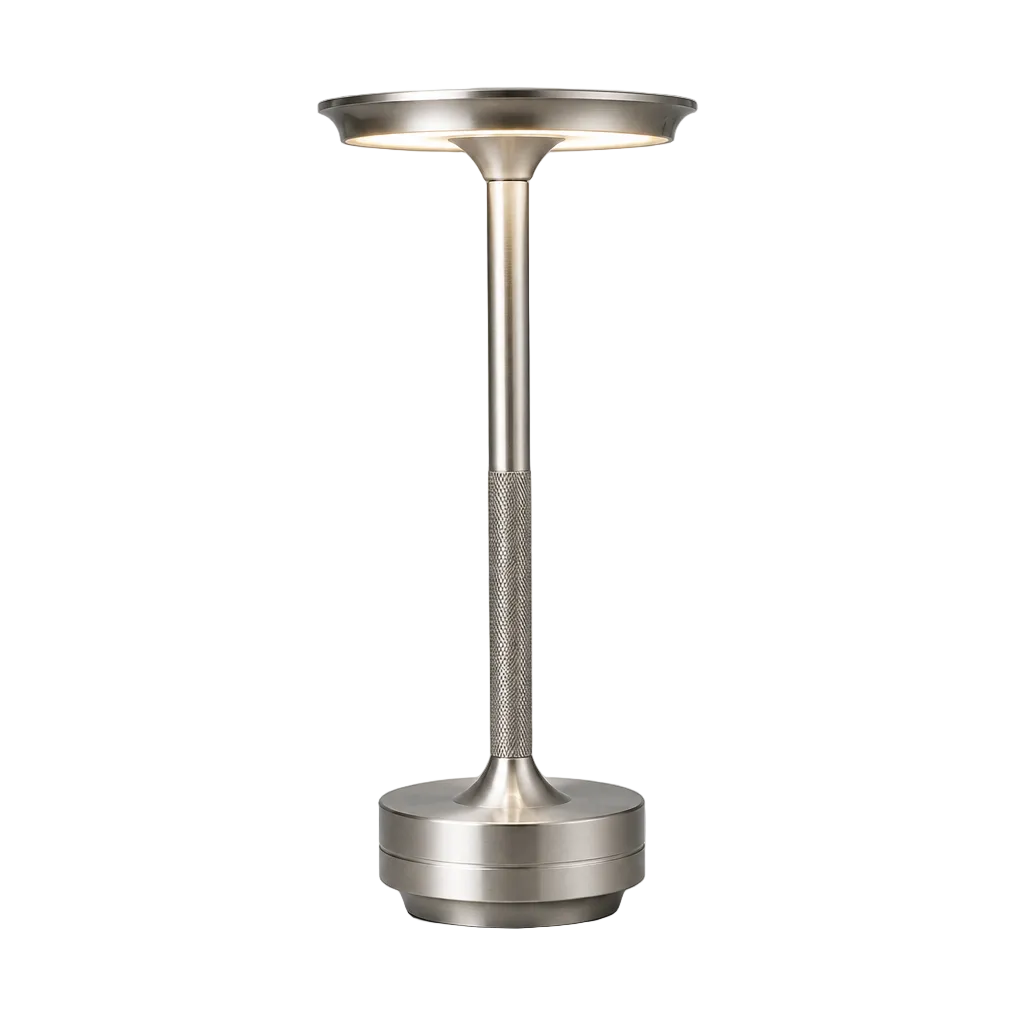 luminária de mesa prata