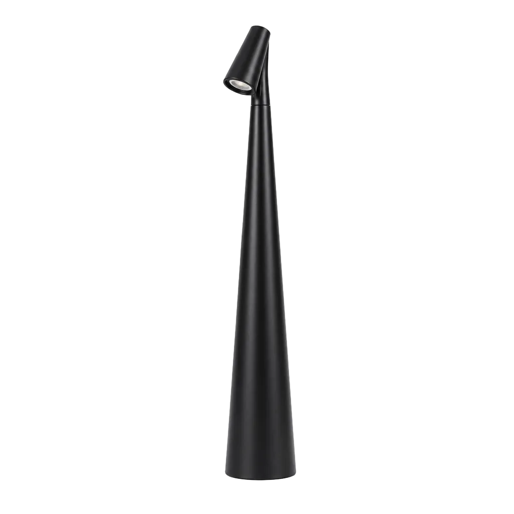 luminária de mesa preto