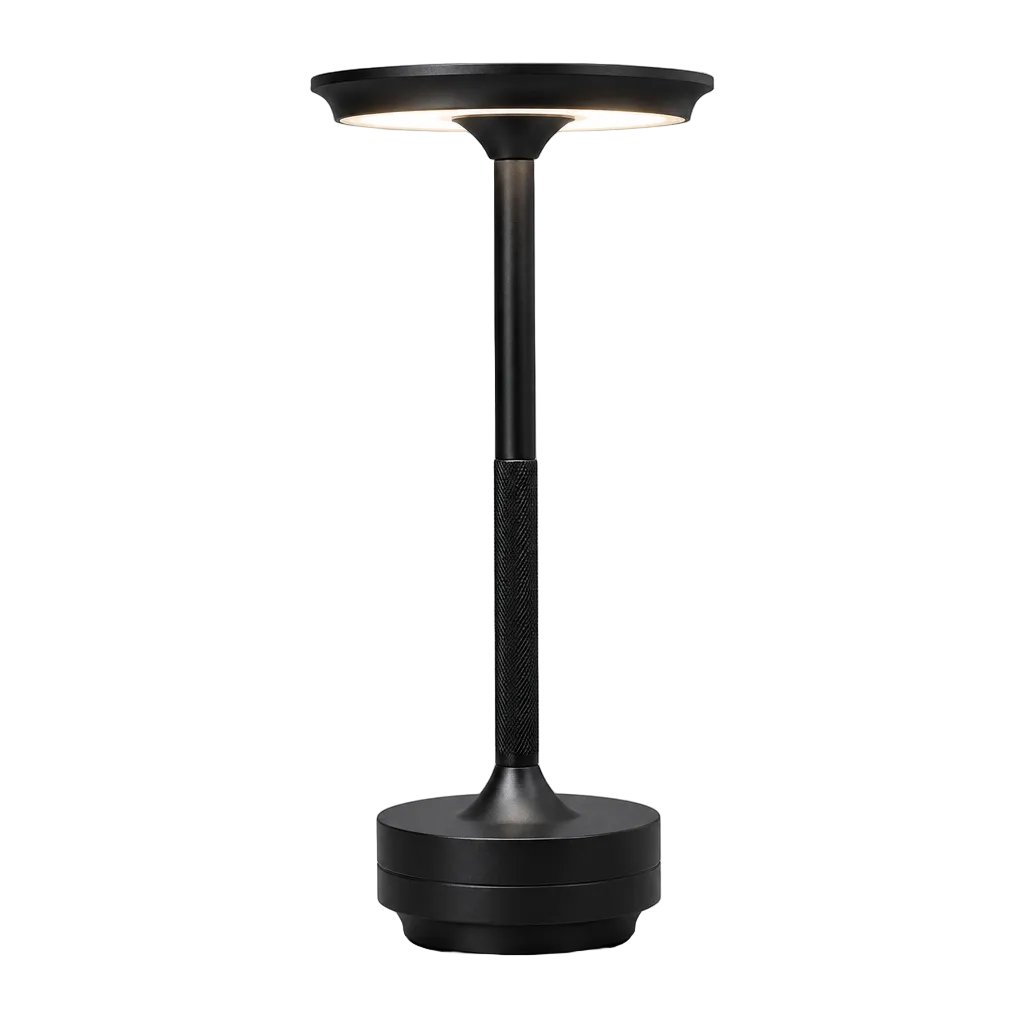 luminária de mesa preto