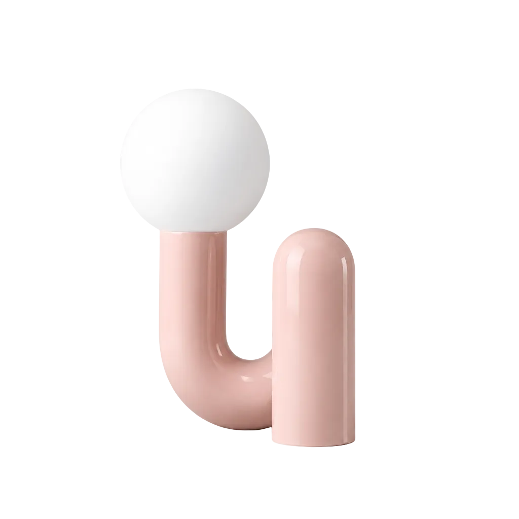 luminária de mesa rosa
