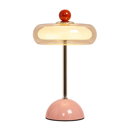 luminária de mesa tipo f