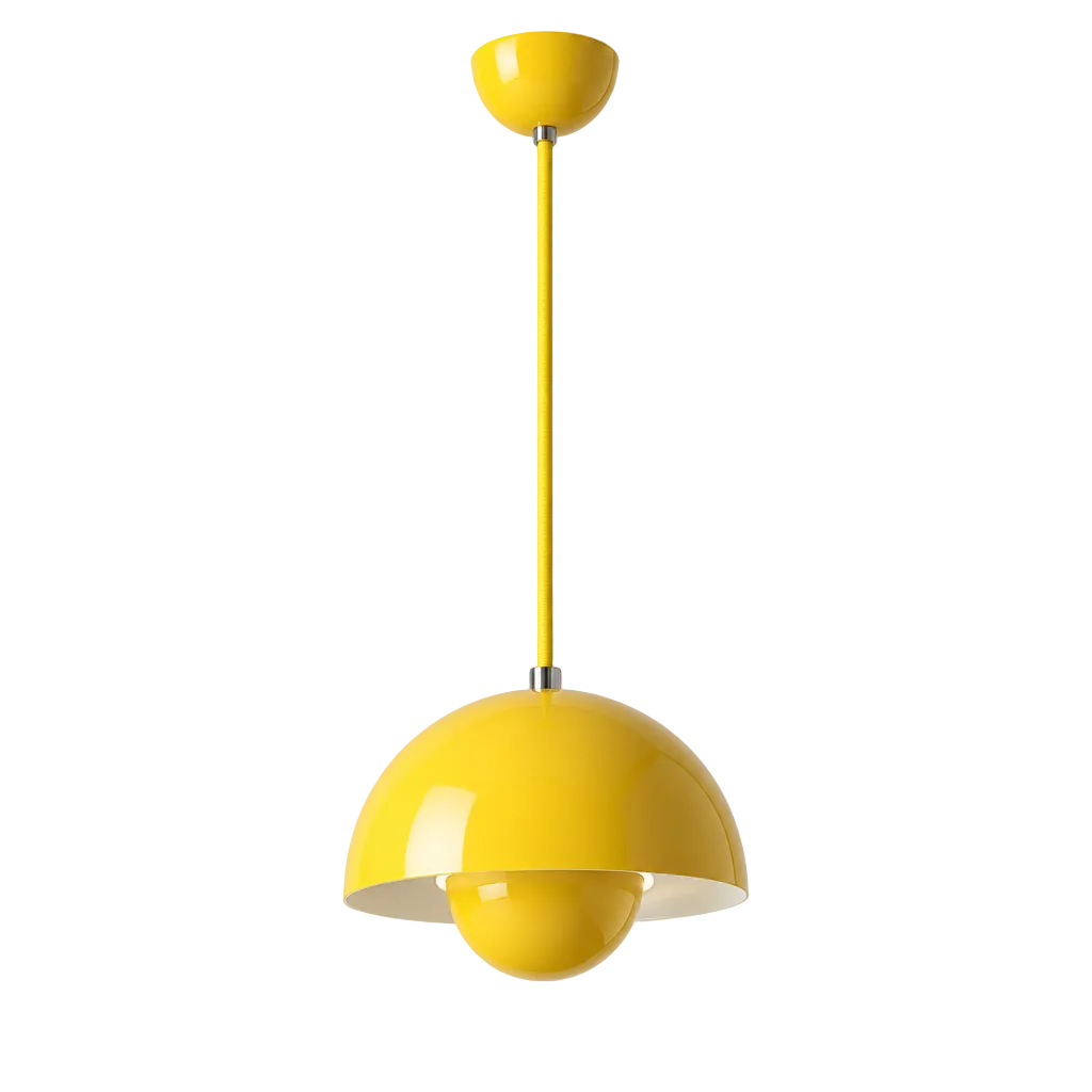 luminária pendente bud amarelo
