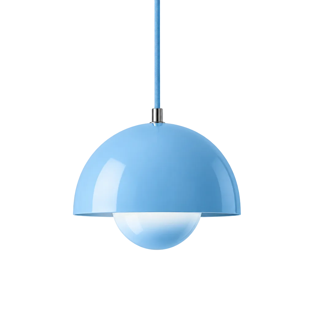 luminária pendente bud azul