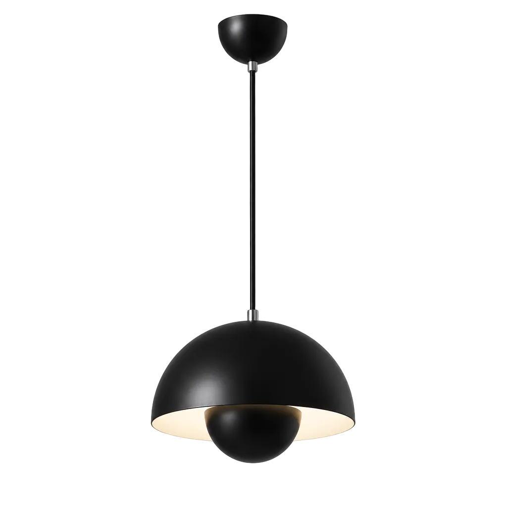 luminária pendente bud preto