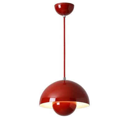 luminária pendente bud vermelho