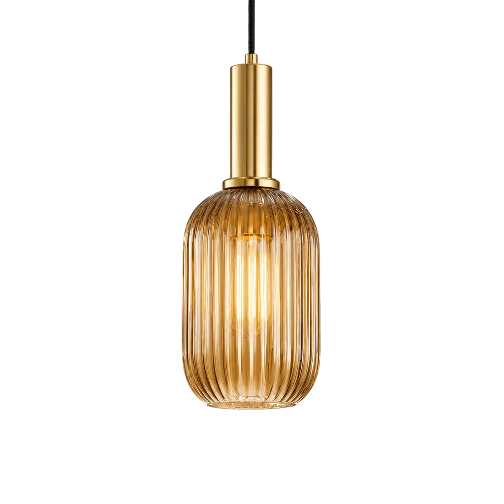 luminária pendente vidro d13cm âmbar