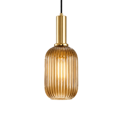 luminária pendente vidro d13cm âmbar