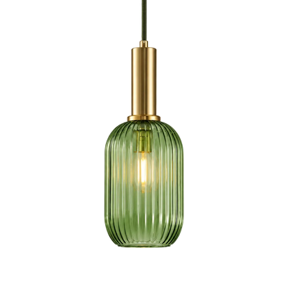 luminária pendente vidro d13cm verde