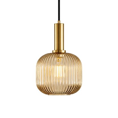 luminária pendente vidro d20cm âmbar