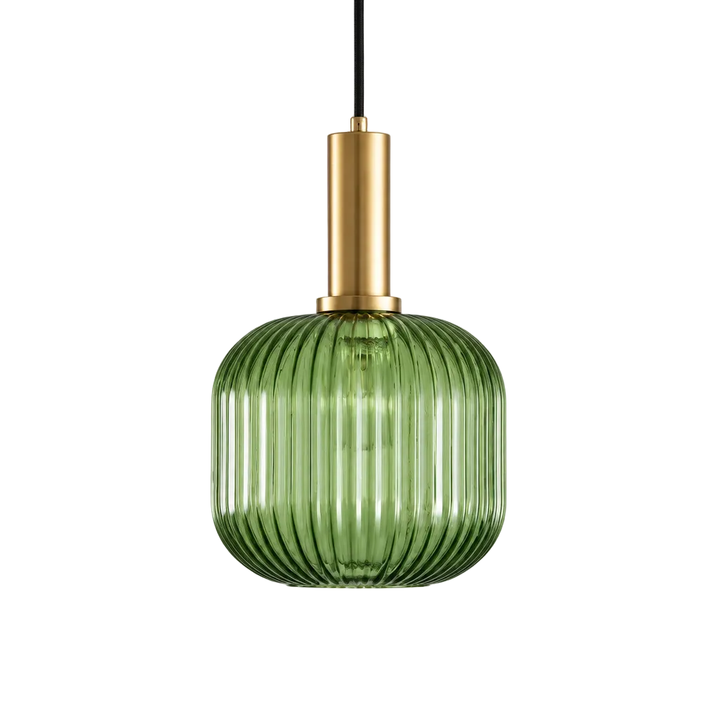 luminária pendente vidro d20cm verde
