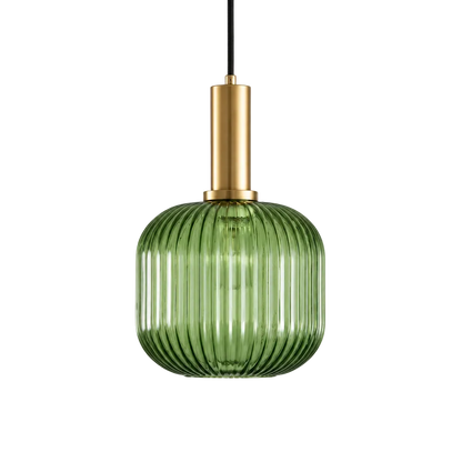 luminária pendente vidro d20cm verde