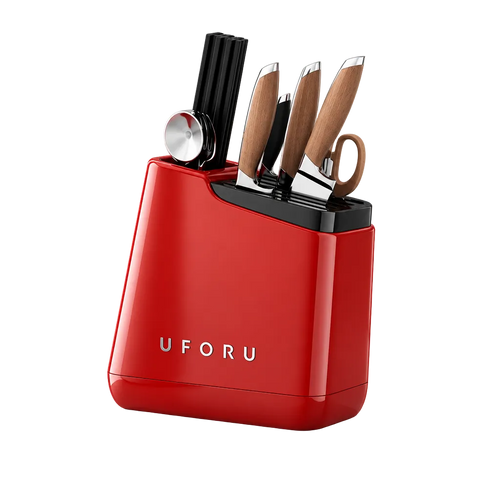 suporte para facas vermelho