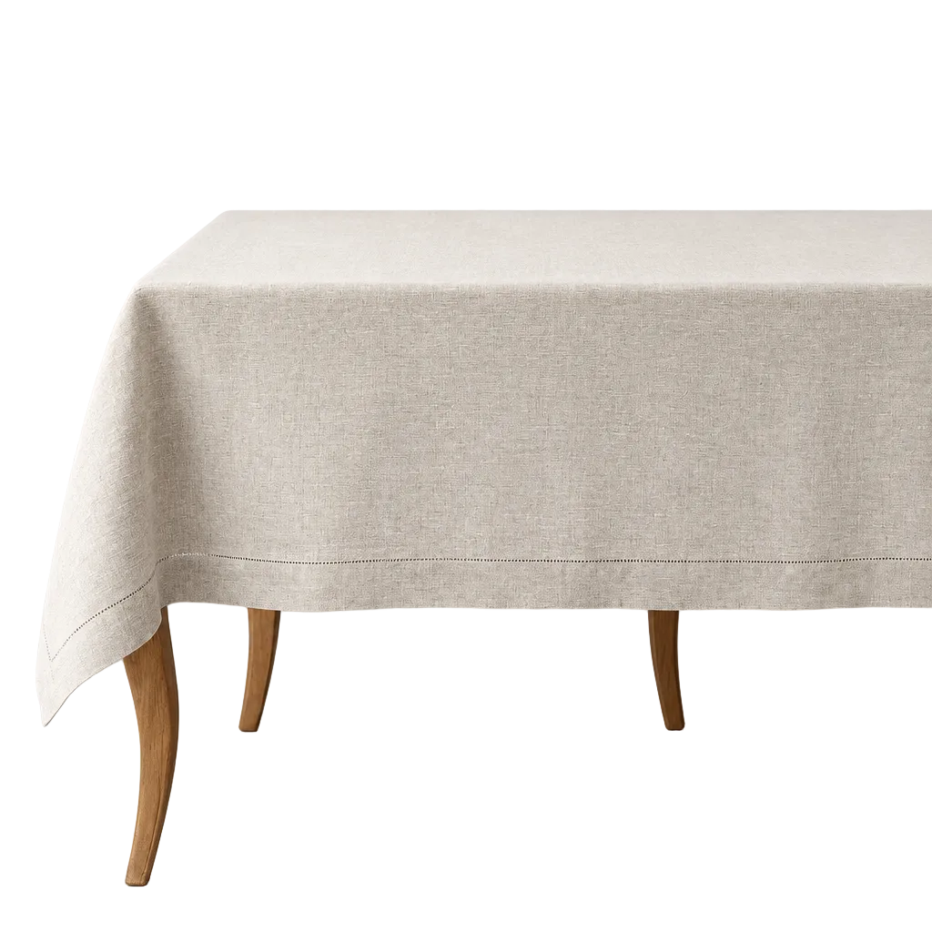 toalha de mesa natural claro